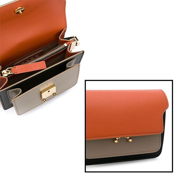 マルニ TRUNK MINI サフィアーノレザー 2way ショルダーバッグ偽物 SBMPS01U57LV520Z328C